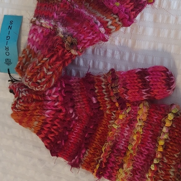 NEW Origins 100% Wool Multicoloured Bohemian Lined Mittens - Picture 3 of 7